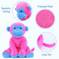 Weigedu Unique Ape Monkey Stuffed Animals Plush Toys, Soft Cute Monkey Orangutan Toy For Toddlers Child Kids Babies Birthday Gift, 7.9' Pink