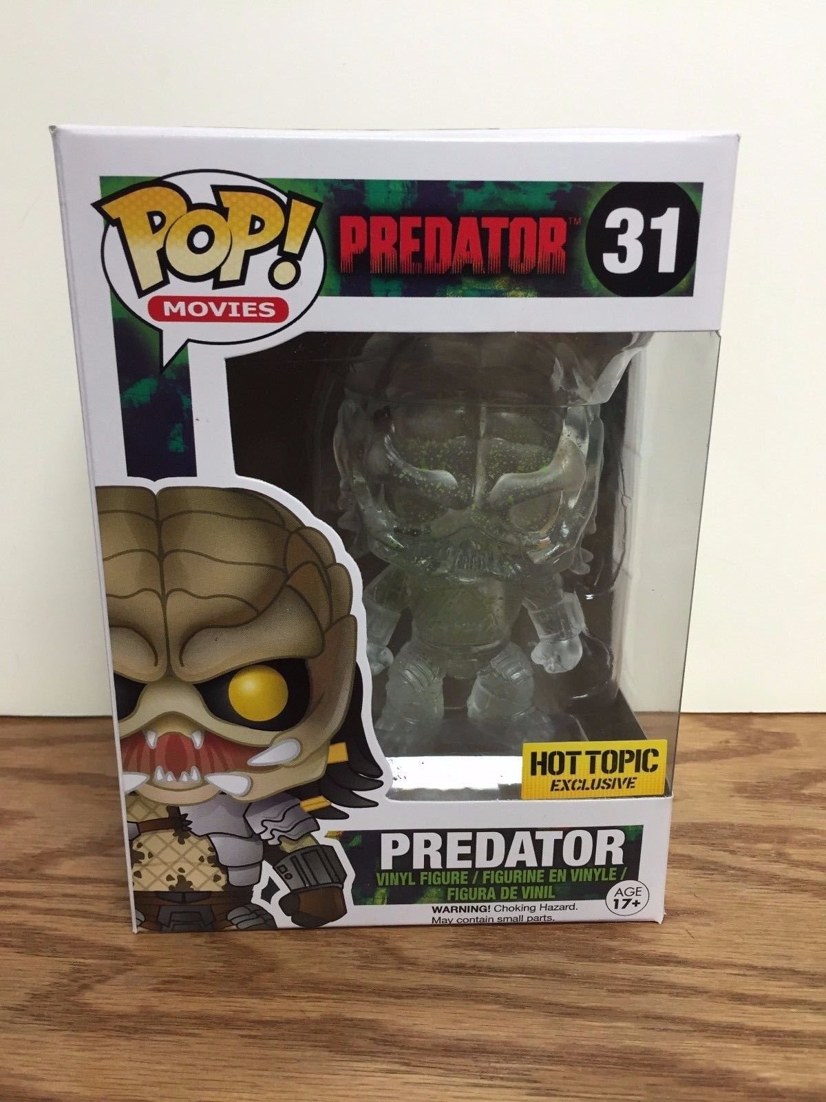 Funko Pop Movies Predator Clear Green Blood Splatter Hot Topic Exclusive #31 Vinyl Figure