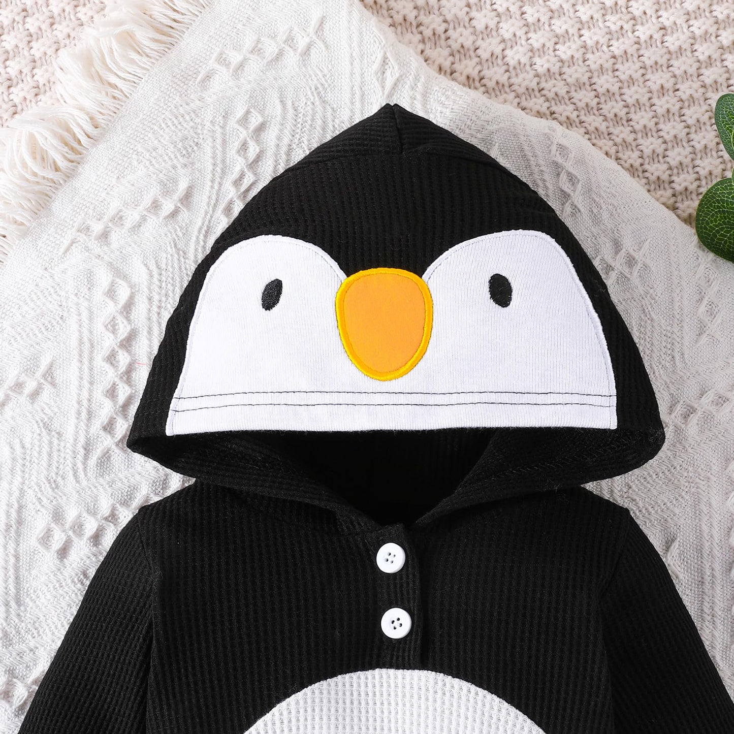 Gakizon Baby Boys Girls Outfit Baby Romper Hoodie Infant Baby Animal Outfit Penguin Costume