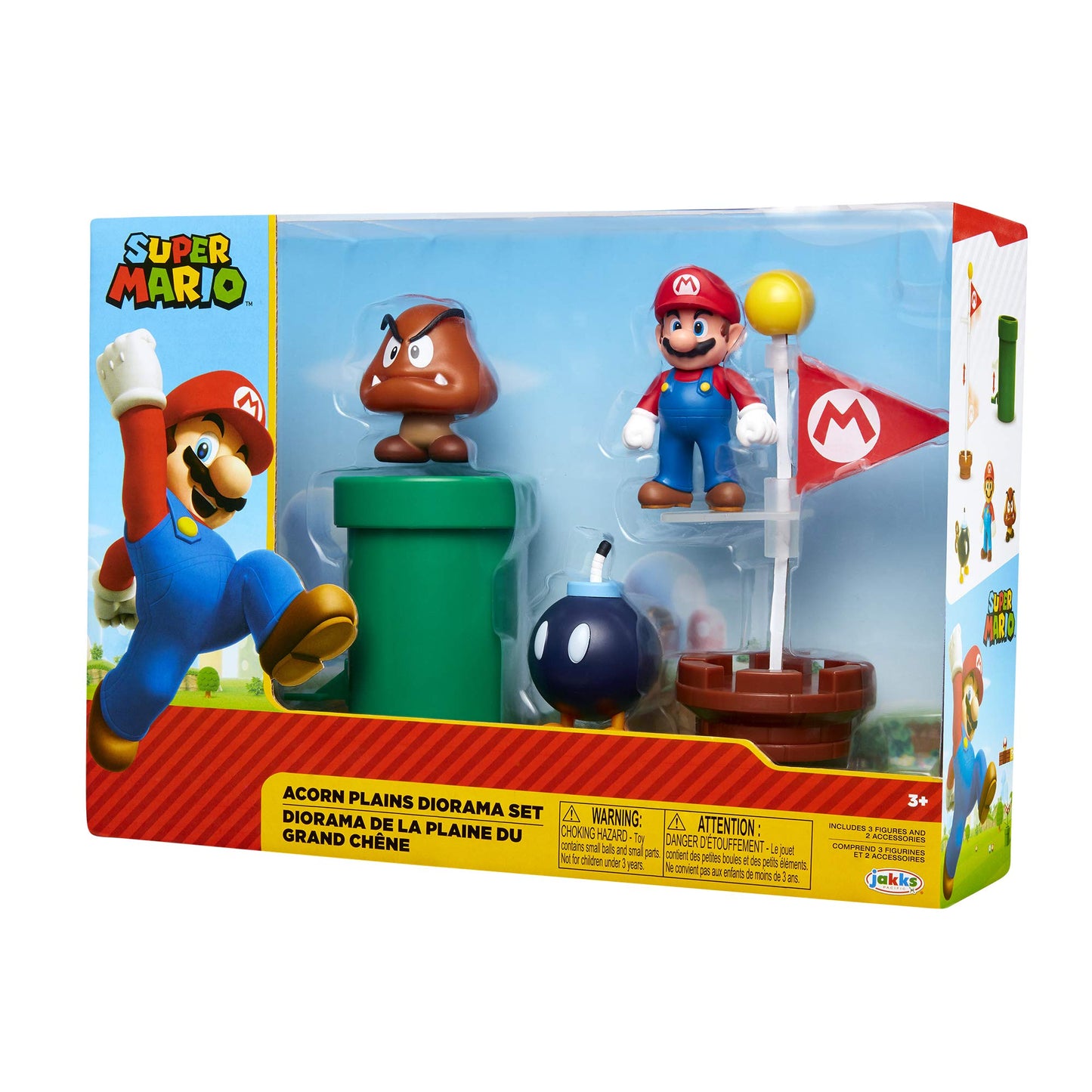 Super Mario Nintendo Acorn Plains 2.5” Figure Multipack Diorama Set With Accessories