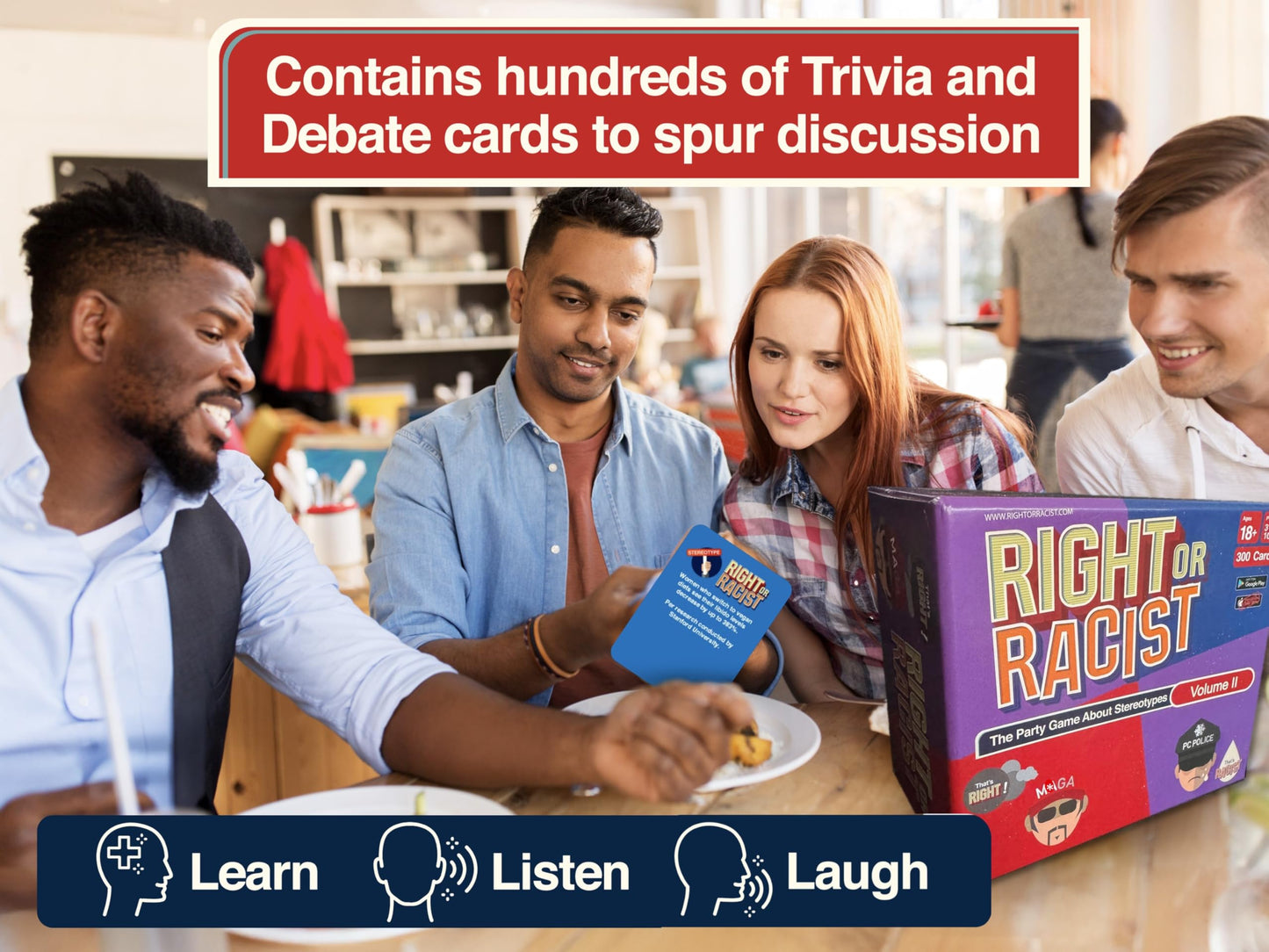 Right Or Racist - Funny Secret Santa Gift - Gifts For Men - Funny Game - Funny Gag Gift