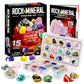 XXTOYS Rocks Collection - 15-Piece Rock Collections for Kids - Cool Geology Gem Kit with Identification Sheet - Gemstones Set Box with Learning Guide and Storage Case - Educational Gift for Kid