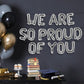 House Of Party Foil Letter Balloonswe Are So Proud Of You Balloons 16 Inch Silver Ballons