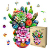 Wooden Jigsaw Puzzles for mature-themeds and Kids  Cactus Flower 300 Piece Unique Shaped Puzzle  Family Game and Creative Wooden Puzzle Gift  Wall Art Decor