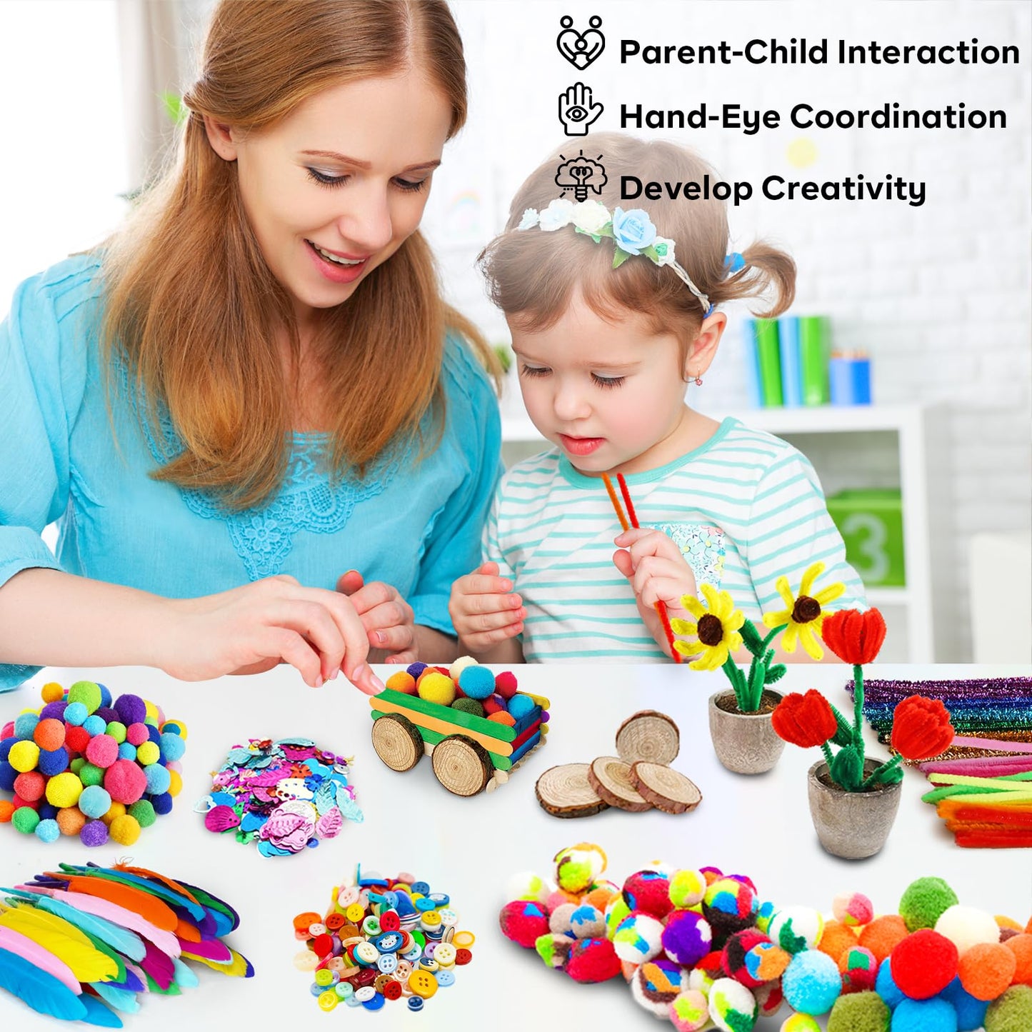 Funzbo Arts And Crafts Supplies For Kids - 4000+Pcs Arts And Crafts Materials For Kids Age 4 5 6 7 8-12 Gifts For Girls And Boys Crafts For Girls Ages 8-12 Arts Activities