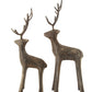 Creative Co-Op Metal Standing Deer Figures And Figurines, Grey