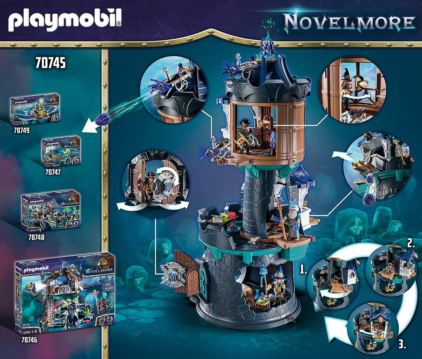 Playmobil Wizard Tower 70745 - Multicolor Plastic Playset, One Size