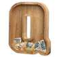 Aorcmitn Extra Large Wooden Letter Coin Piggy Bank For Boys Girls Kids Toddler Alphabet Q Money Bank (Initial-Q-12)