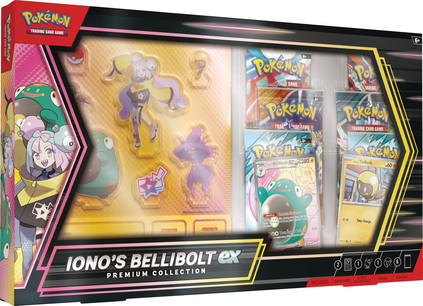 Pokemon TCG: Ionos Bellibolt ex enhanced Collection - 6 Packs  Promos