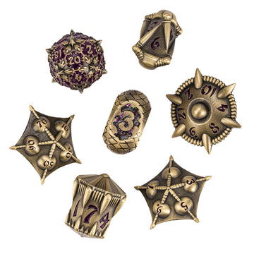 UDIXI Dragon Metal Dice Set D&D, 7-die Polyhedral Dice Set with Unique Shape for DND Dungeons and Dragons Role Playing Games and