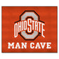 FANMATS 14586 Ohio State Buckeyes Man Cave Tailgater Rug - 5ft. x 6ft. Sports Fan Area Rug, Home Decor Rug and Tailgating Mat