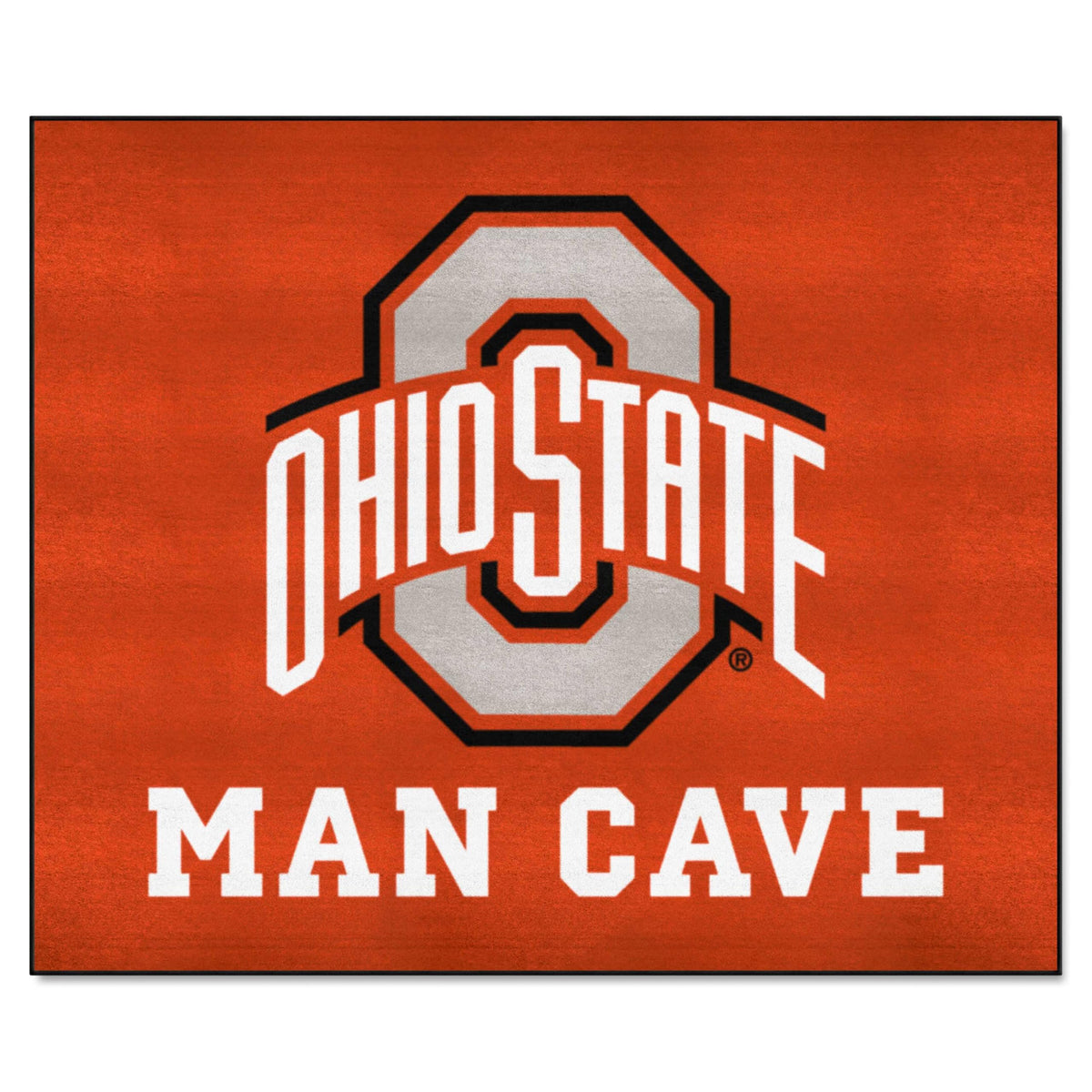 FANMATS 14586 Ohio State Buckeyes Man Cave Tailgater Rug - 5ft. x 6ft. Sports Fan Area Rug, Home Decor Rug and Tailgating Mat