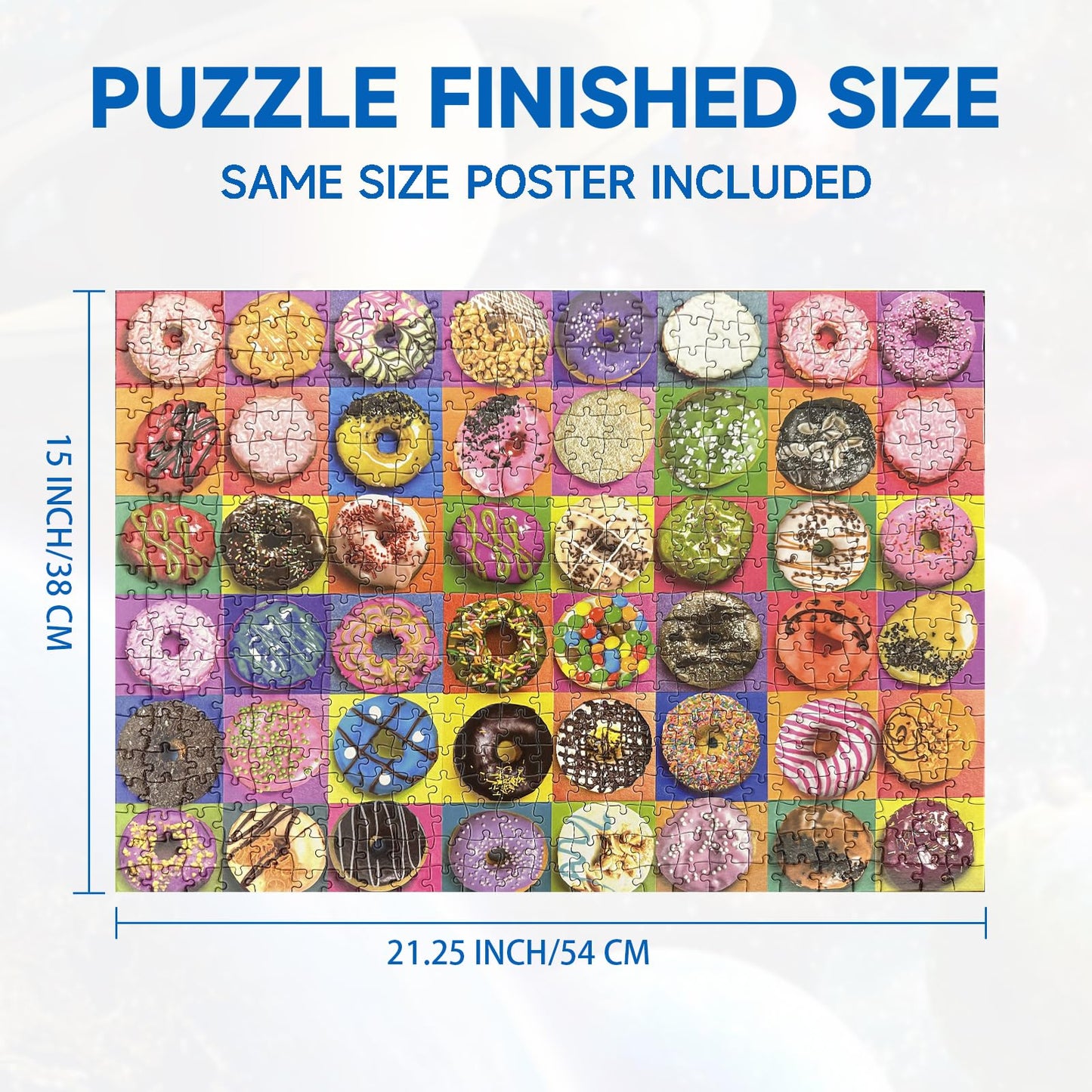 Nattork Jigsaw Puzzles 500 Pieces For Adults, Families (Donuts) Pieces Fit Together Perfectly