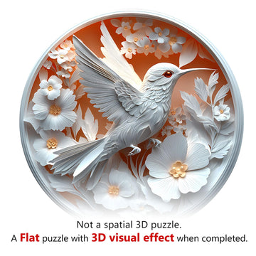 Wooden Puzzles for mature-themeds  Unique Animal Shaped Paper Hummingbird mature-themed Puzzle  3D Vision Wooden Jigsaw Puzzles mature-themed  Challenging Creative Gifts Family Games 13.4 * 13.4in 300pcs