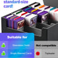 Uaono Card Storage Box For Trading Cards, 2400+ Mtg Commander Deck Box With 24Pcs Colorful Divider, Card Case Fits For Magic Tcg Ptcg Game Cards(Black&Gray)