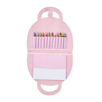 Mud Pie, Rainbow Girl Art Portfolio and Crayon Set