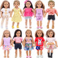 K.T. Fancy 10 Sets American 18 Inch Doll Clothes And Accessories Include Doll Clothing Dress Fit For 18 Inch Dolls ( No Doll )