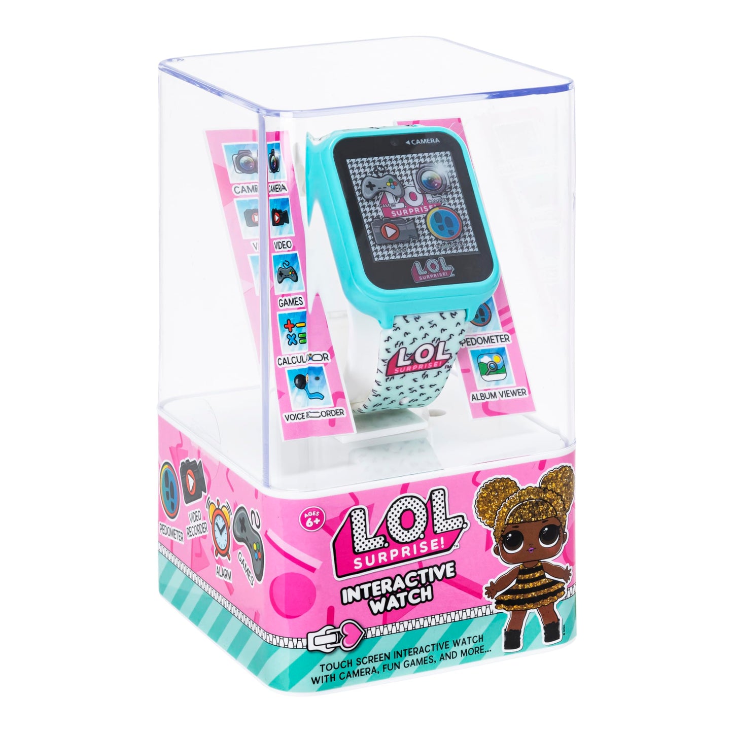 Accutime Kids Lol Surprise Light Blue Educational Touchscreen Smart Watch Toy For Girls, Boys, Toddlers - Selfie Cam, Learning Games, Alarm, Calculator, Pedometer & More (Model: Lol4299Az)