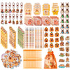 Nosiny 158 Pcs Capybara Party Favors Animal Birthday Stationery Set, Capybara Pencil Ruler Eraser Pencil Sharpener Keychain Note