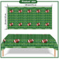 Kesfey 3 Packs Football Tablecloth 54 X 108 Inches Green Football Field Touchdown Tablecover Disposable Plastic Rugbyl Themed Bi