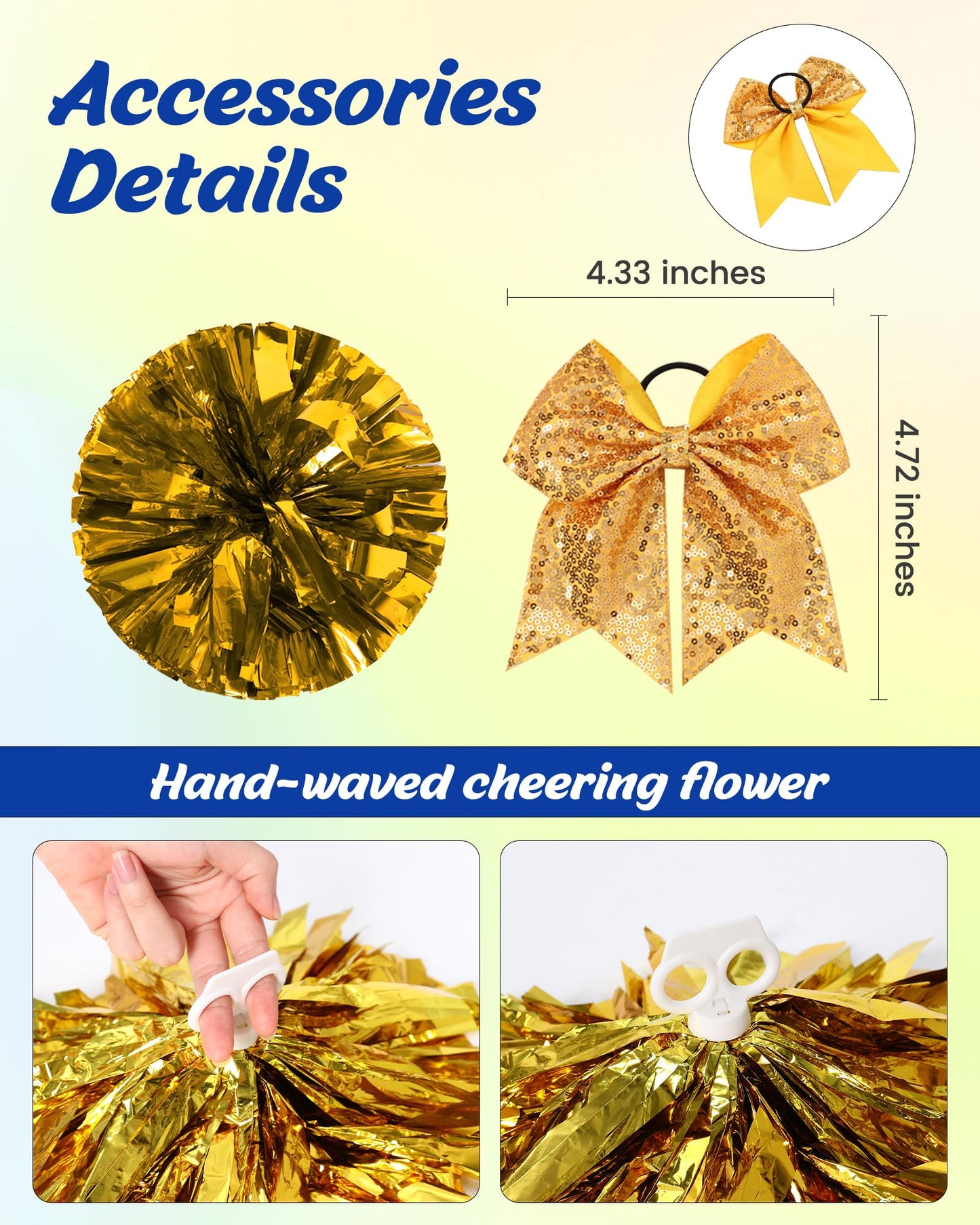 ZapLute Cheerleader Costume for Girls  Cheerleading Outfits for Halloween  Birthday Gifts  School Events  Christmas Gifts  11-12 Years