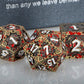 ARUOHHA Metal Blood D&D Dice Bronze Dragon Design DND Dice with Gift Box, D + D Large Polyhedral Dice for Dungeons and Dragons R