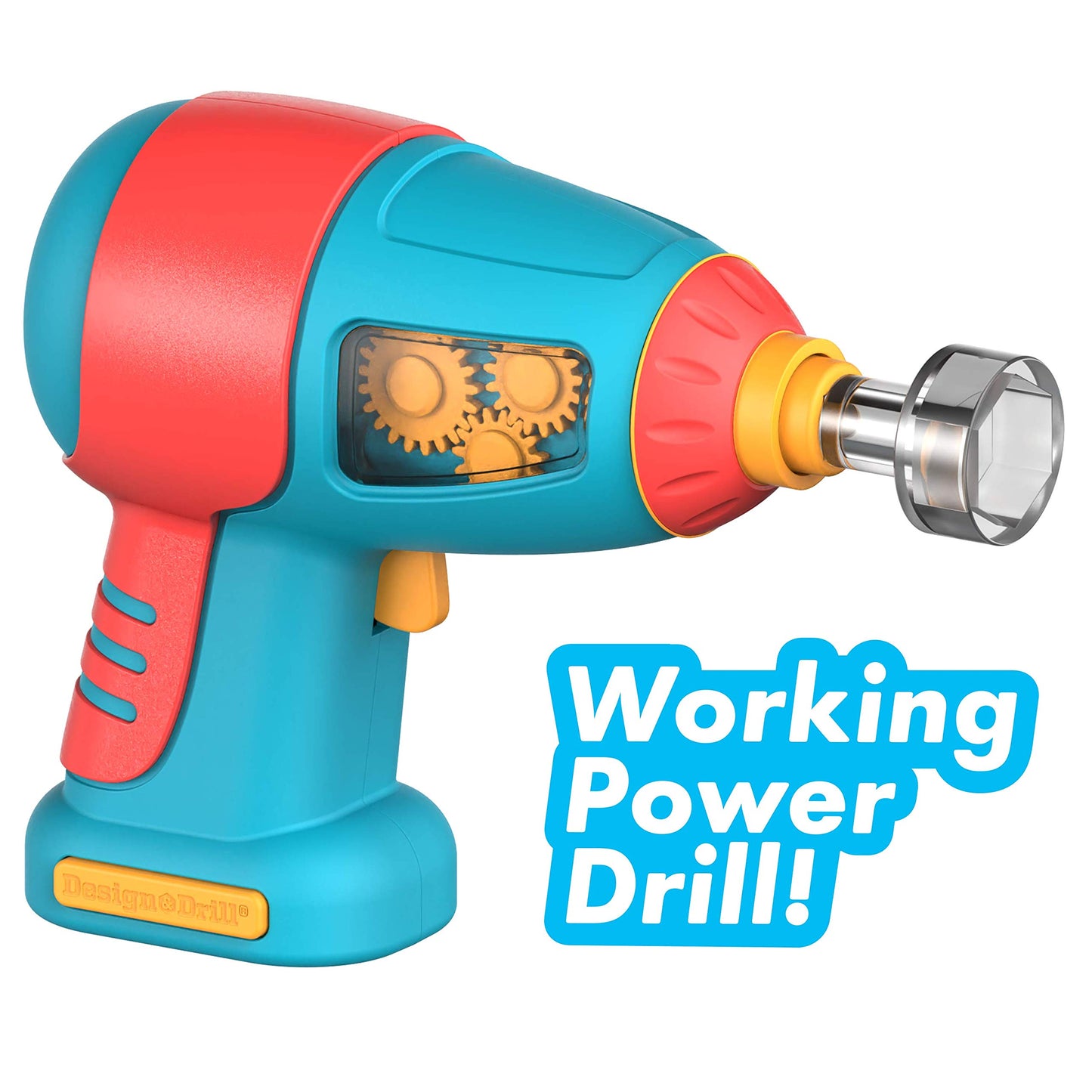 Educational Insights Design & Drill Fire Truck Toy, Electric Drill, STEM Learning, Ages 3+, Multi Color, Model 4189