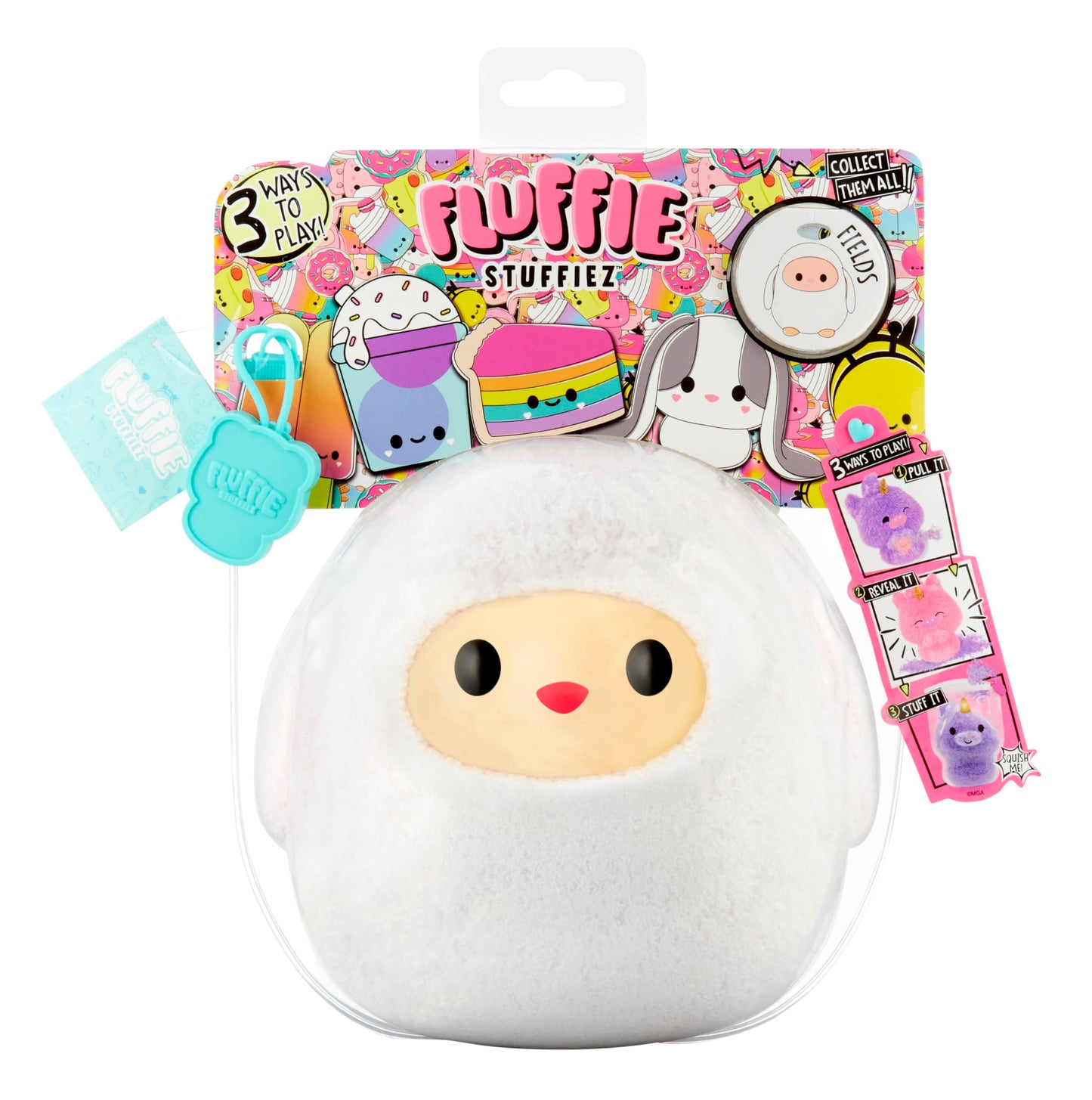 Fluffie Stuffiez Sheep Small Collectible Feature Plush - Surprise Reveal Unboxing Huggable Tactile Play Fidget Diy Ultra Soft Fluff