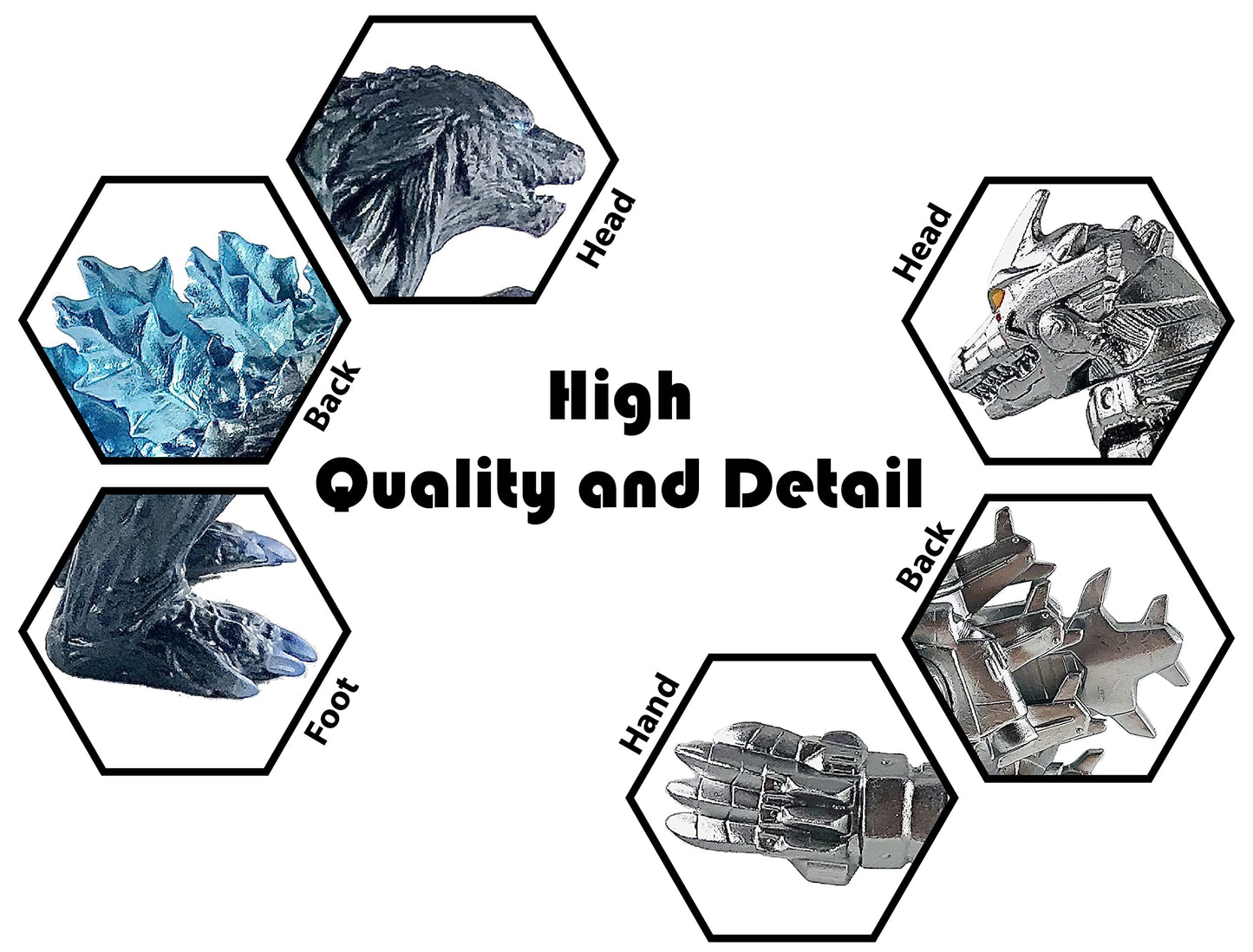 Twcare Set Of 2 Mecha Godzilla Earth Mechagodzilla Kiryu Toys, Kaiju Universe Action Figures King Of The Monsters Movable Joints