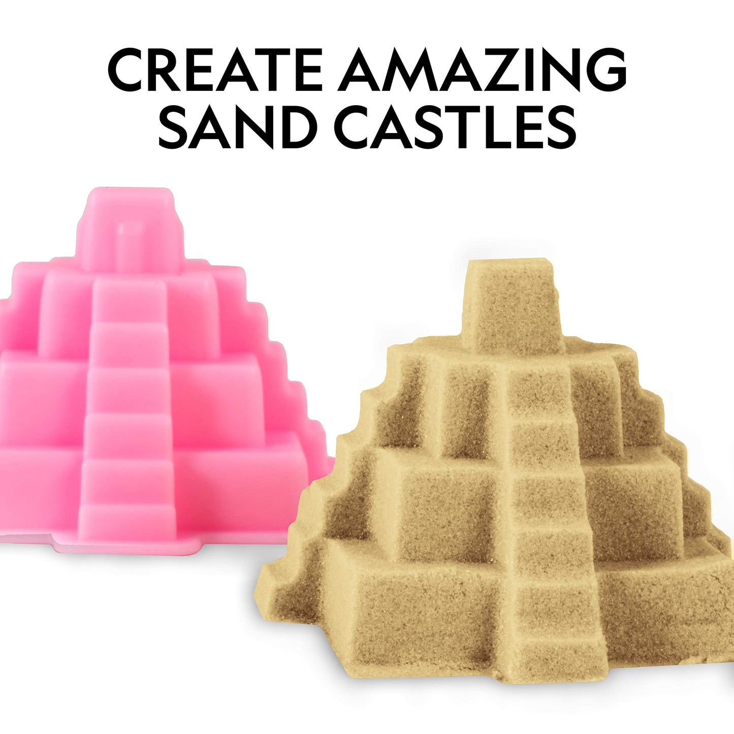 NATIONAL GEOGRAPHIC Play Sand - 12 lbs Natural Sand with Castle Molds - Sensory Activity for Kids