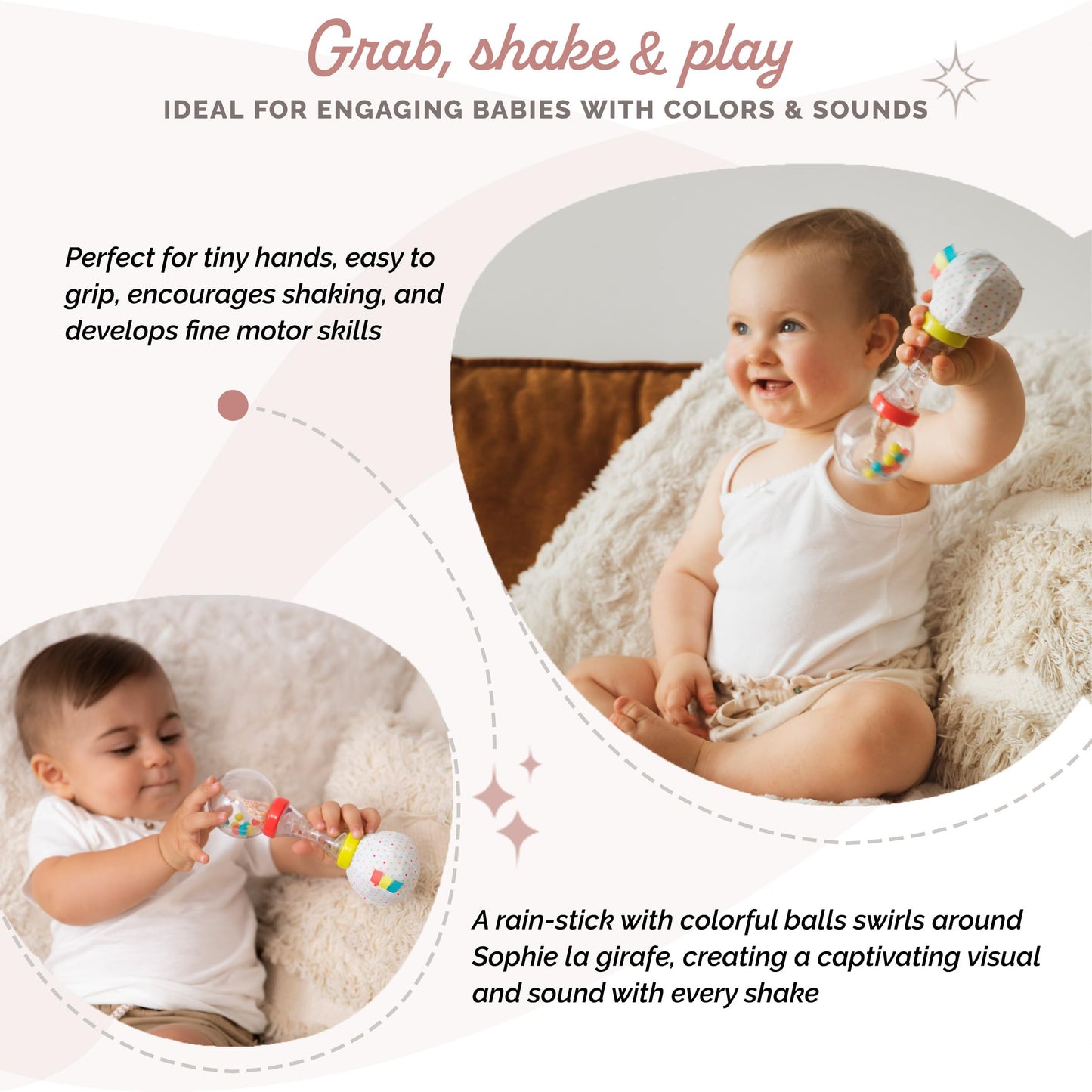Sophie la girafe | Soft Maracas Rattle | Fun & Easy to Grasp | Colorful and Entertaining