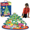 Peaceable Kingdom Shimmery Christmas Tree Floor Puzzle – Giant Floor Puzzle For Kids Ages 3 & Up – Fun-Shaped Puzzle Pieces – Great For Classrooms