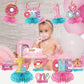 Aodocuto 10Pcs Donut 1St Birthday Honeycomb Centerpiece Party Decor For Baby Boy Girl, Sweet First Donut Birthday Table Centerpi