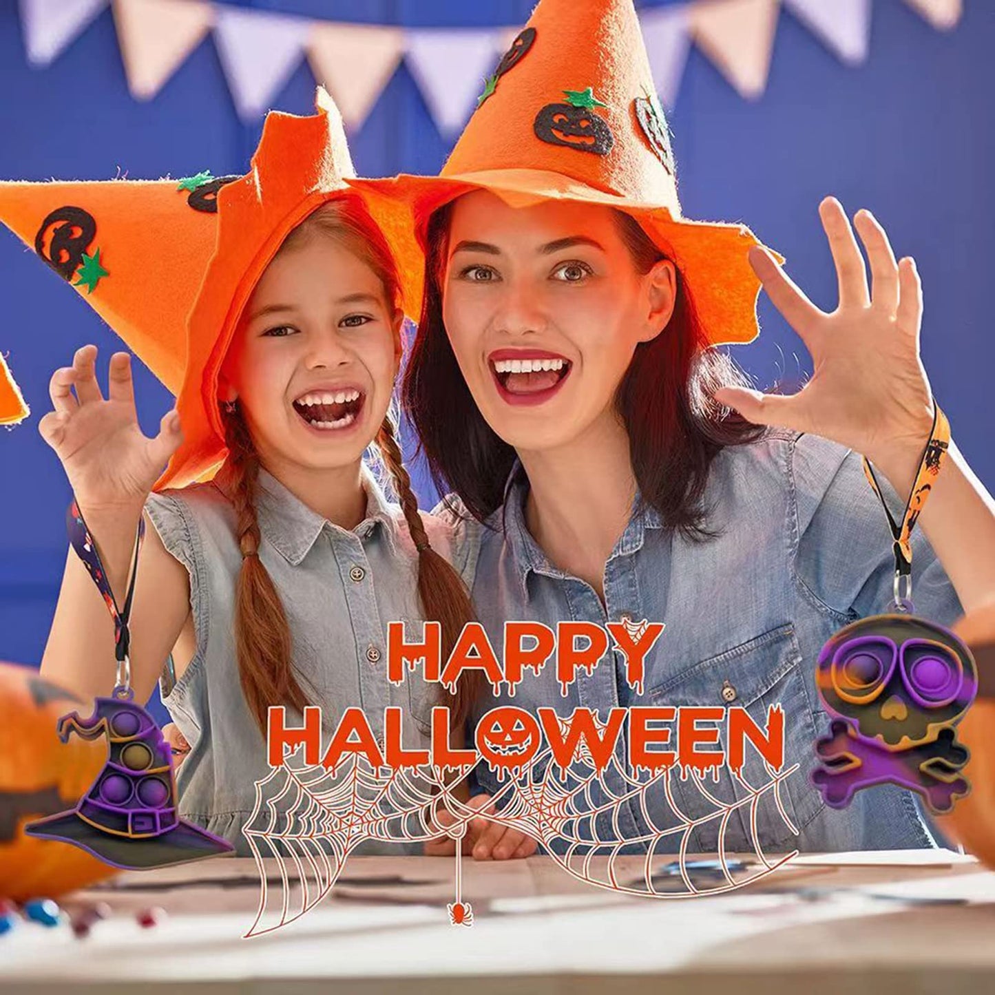 36-Pack Christmas Mini Pop Keychain Fidget Toys, Christmas Day Gifts For Kids Mini Pop Bubble Christmas ,Party Favors Silicone Fidget Keychain Fidget Toy