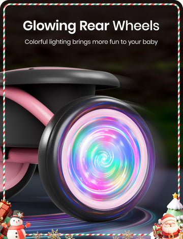 besrey Colorful Lighting Toddler Tricycle for Ages 18 Months to 5 Years, Toddler Bike with Bell, Kids Tricycle, Gift for 2-5 Yea
