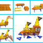 Tytan Tiles Pirate Ship & Island 60-Piece Magnetic Tiles Building Set, Fun Kids Stem Toy, Creative Play, Shape & Pattern Recogni