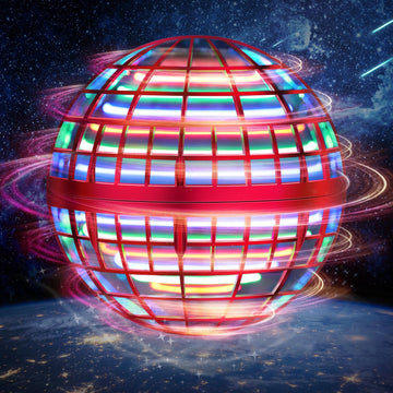 Lematrix 2023 Flying Orb Ball Toy, Hover Ball Boomerang Fly Fidget Spinner, Cool Toys Gifts For 6 7 8 9 10 11 12+ Years Old Boy Girls Teens, Hand Mini Drone Cosmic Globe, Indoor Outdoor Toys(Red)