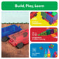 Picassotiles 2 Piece Car Truck Construction Kit Toy Set Vehicle For Magnetic Blocks Building Tile Sensory Magnet Toys With Re-En