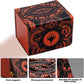 Deck Box for MTG Cards  Trading Commander Deck Case Holds 120+ Sleeved Cards  PU Leather Magnetic Collectible Card Storage Box Fits for TCG Magic Card (Orange)