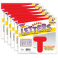 Trend Red 4'' Casual Uppercase Ready Letters, 6 Packs