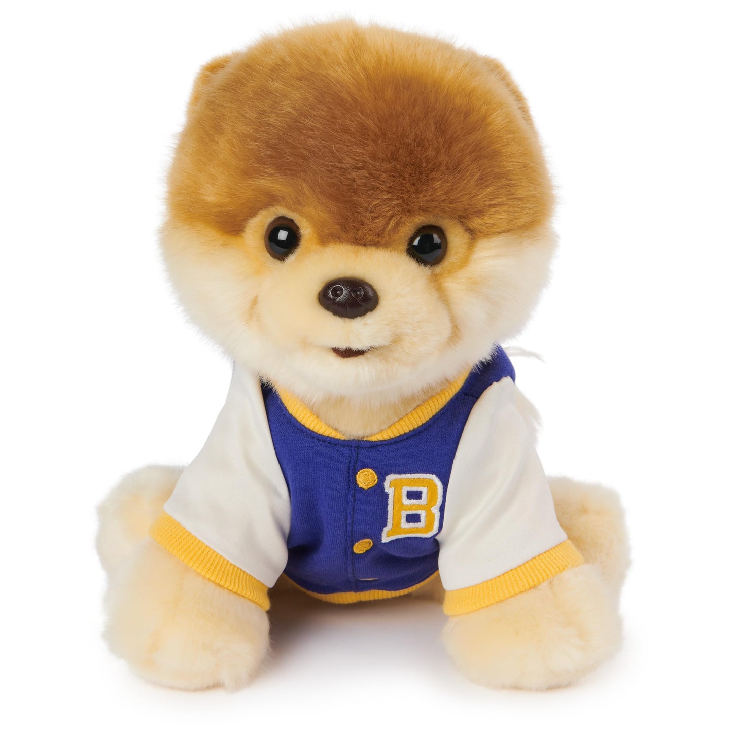 GUND Boo Plush Pomeranian Dog Varsity Jacket 9” Stuffed Animal, Polyester, Ages 1+