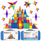 PicassoTiles 101pcs Magnetic Building Block Toy + Case Set Magnet Tile Construction Blocks for Ages 3 and Up Educational Kit Chi