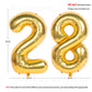 40 Inch Gold Number Balloons Helium Foil Mylar Balloon Birthday Party Banquet Decoration 28