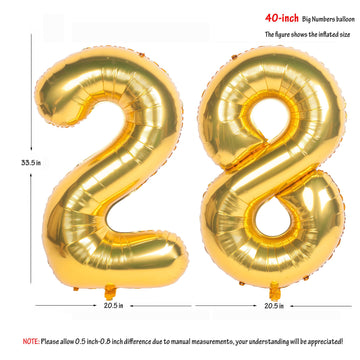 40 Inch Gold Number Balloons Helium Foil Mylar Balloon Birthday Party Banquet Decoration 28
