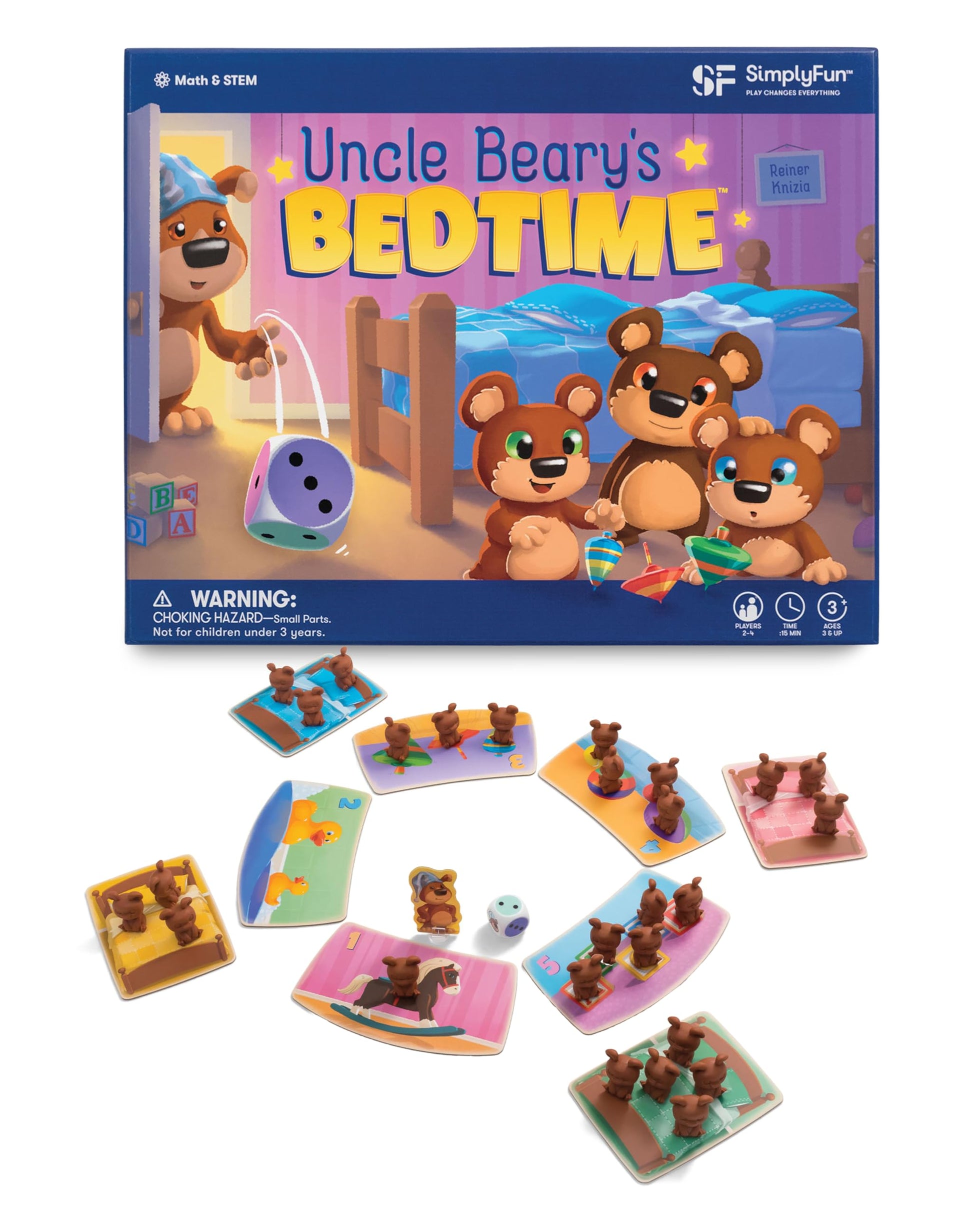 Simplyfun Uncle Bearys Bedtime - An Engaging And Educational Toddler Game - Learn To Develop Counting Skills, Focus And Self Con