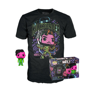 Funko Pop! & Tee: What If - Killmonger - Large - (L) - Anything Goes - T-Shirt - Clothes With Collectable Vinyl Figure - Gift Id
