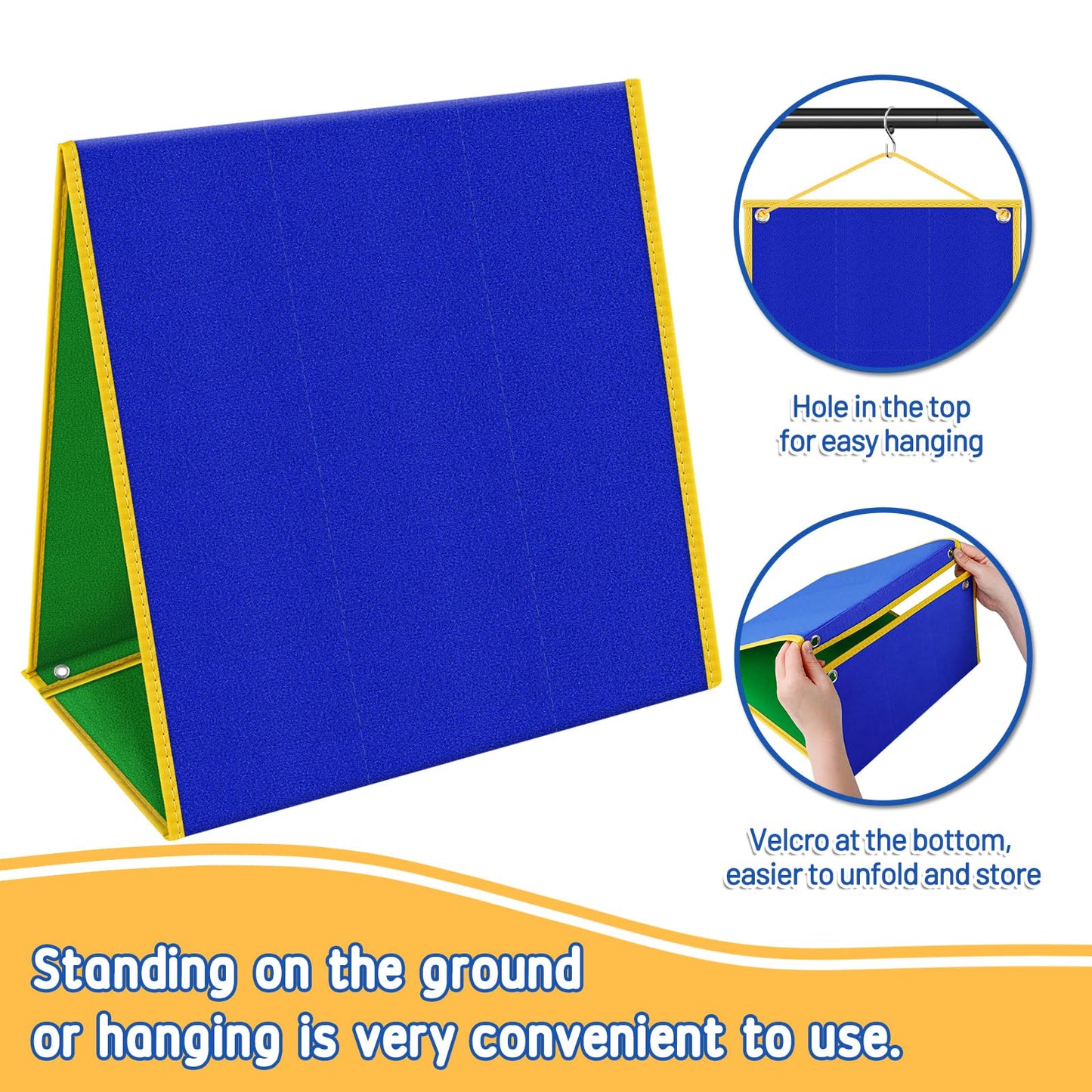 AKAYOK Foldable Felt Board for Toddlers Flannel Board Stories for Preschool Early Learning Interactive Storytelling Double Sided