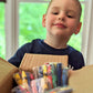 CrayonKing Bulk Crayons - 200 Non-Toxic Assorted Crayons in 50 Sets of 4-Packs, Individually Wrapped for Parties & Classrooms