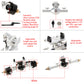 MEUS RACING SCX24 Axles Isokinetic CVD 52° Steering Angle +5mm Widened Front and Rear - Silver Upgrade for Axial SCX24 Crawler