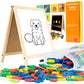 Innocheer Magnetic Letters And Numbers For Toddlers, Magnetic Board For Kids, Abc Alphabet Magnets, Educational Dry Erase Board - Whiteboard & Chalkboard For Toddlers Writing & Drawing Kids Toys